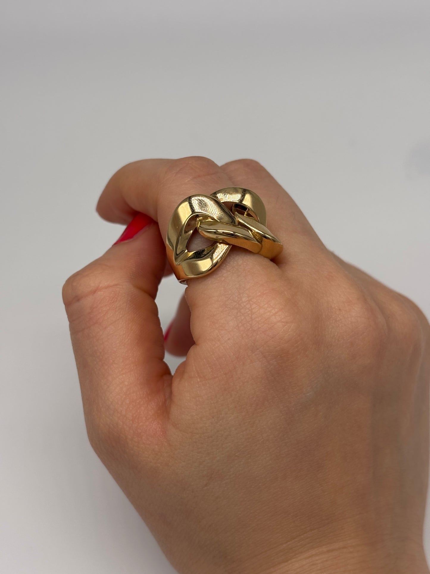 Anillo Estilo Cadena 14K