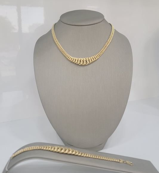 Set Gargantilla y pulsera 14k
